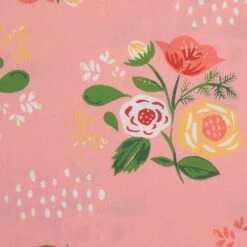 Bio Popeline Baumwollstoff Bouquet On Pink Von Monaluna -Textile Fabrics Baumwollstoff Bouquet on Pink von Monaluna 1769 2