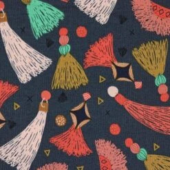 Bio Popeline Baumwollstoff Tawny Tassels Aus Der Serie Forest Jewels Von Cloud9 -Textile Fabrics Baumwollstoff Tawny Tassels aus der Serie 867 2