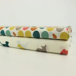 Bio Popeline Baumwollstoff The Show Multi Weiß Von Birch Fabrics -Textile Fabrics Baumwollstoff The Show Multi weiss von 253 2