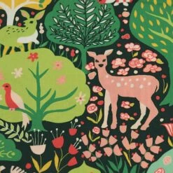 Bio Popeline Baumwollstoff Twilit Forest Vert Von Monaluna -Textile Fabrics Baumwollstoff Twilit Forest Vert von Monaluna 1889 2