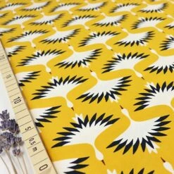 Bio Babycord Stoff Swooping Cranes Von Cloud9