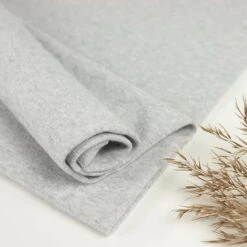 Bio Bündchen Stoff Meliert Nevis Hellgrau Stoffonkel