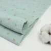 Bio Double Gauze In Mint Mit Kirschen -Textile Fabrics Bio Double Gauze in mint mit 1829 0