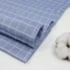 Bio Double Gauze Kariert In Hellblau U. Weiß Von Amandine Cha -Textile Fabrics Bio Double Gauze kariert in hellblau 1787 0