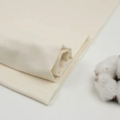 Bio Double Gauze Uni Gestreift In Ecru Von Amandine Cha