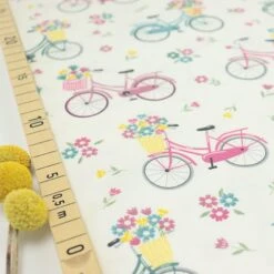 Bio Jersey Motiv Bicycles In Offwhite Von Stoffonkel