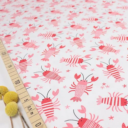 Bio Jersey Motiv Lobster Rot Von Stoffonkel 3 Bio Jersey Motiv Lobster Rot Von Stoffonkel