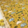 Bio Jersey Safari Animals In Ocker -Textile Fabrics Bio Jersey Safari Animals in ocker 1801 0