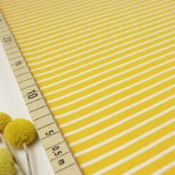 Bio Jersey Stoff Streifen Senfgelb Ringeljersey Stoffonkel