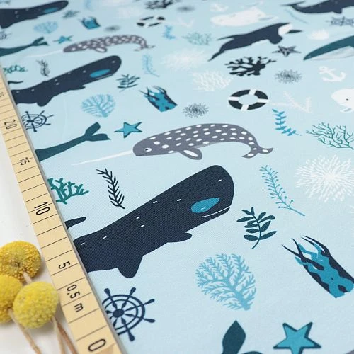Bio Jersey Stoff Whales Von Fabrilogy 3 Bio Jersey Stoff Whales Von Fabrilogy