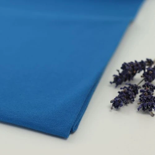 Bio Jersey Stoff Uni Blau 3 Bio Jersey Stoff Uni Blau