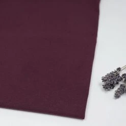 Bio Jersey Stoff Uni Bordeaux Stoffonkel