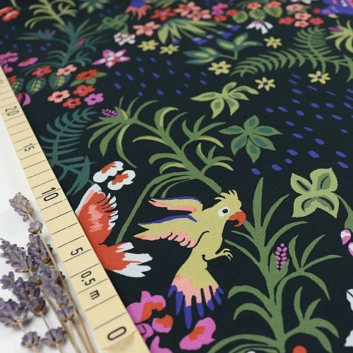 Bio Popeline Baumwollstoff Exuberant Cockatoos Aus Der Serie Garden Of Eden Von Cloud9 3 Bio Popeline Baumwollstoff Exuberant Cockatoos Aus Der Serie Garden Of Eden Von Cloud9