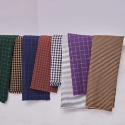 ORGANIC GINGHAM COTTON In Umber/Sienna Von Mind The MAKER -Textile Fabrics COTTON in Umber Sienna von mind 2361 2