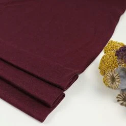 FINE RIB JERSEY In Maroon Von Meet Milk