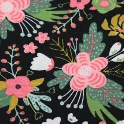 Bio Jersey Flowers In Schwarz -Textile Fabrics Flowers in schwarz Bio Jersey 1803 2