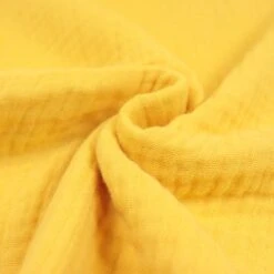 Bio Triple Gauze Uni In Yellow Von Verhees -Textile Fabrics Gauze uni in yellow von Verhees 2177 2