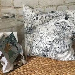 Bio Popeline Baumwollstoff Wild Thing Gold Aus Der Serie Grasslands Von Cloud9 -Textile Fabrics Gold aus der Serie Grasslands von 1264 5