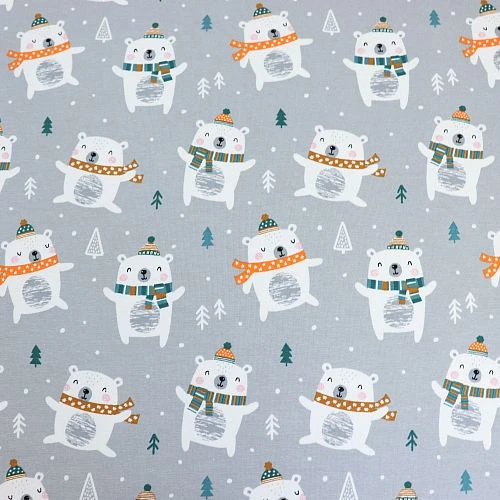 Bio Jersey Motiv Bärchenwald Grau Von Stoffonkel 4 Bio Jersey Motiv Bärchenwald Grau Von Stoffonkel – Bild 2