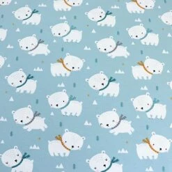 Bio Jersey Motiv Eisbärchen Blau Von Stoffonkel -Textile Fabrics Jersey Motiv Eisbaerchen blau von Stoffonkel 1511 1