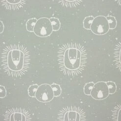 Bio Jersey Motiv Coole Koalas In Silver Green Von Stoffonkel -Textile Fabrics Motiv Coole Koalas in silver green 2297 2