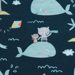 Bio Jersey Motiv Travel Bear In Water By Night Von Stoffonkel -Textile Fabrics Motiv Travel Bear in water by 2003 2