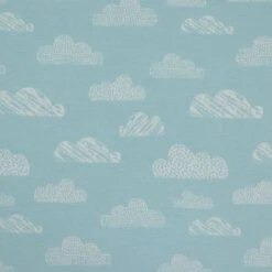 Bio Jersey Motiv Wolken Von Stoffonkel In Babyblau -Textile Fabrics Motiv Wolken von Stoffonkel in babyblau 856 2