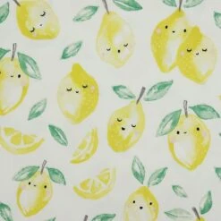Bio Jersey Motiv Zitronen Aquarell Von Stoffonkel In Weiß -Textile Fabrics Motiv Zitronen Aquarell von Stoffonkel in 846 2