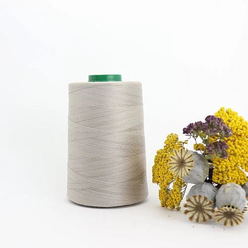 Nähgarn Sand Grau 100% Bio Baumwolle Scanfil 5000m Kone 3 Nähgarn Sand Grau 100% Bio Baumwolle Scanfil 5000m Kone