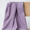 ORGANIC STRIPE COTTON In Plum/Lilac Von Mind The MAKER -Textile Fabrics ORGANIC STRIPE COTTON in Plum Lilac 2352 0