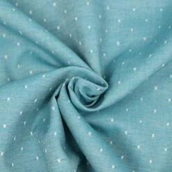 Bio Chambray Punkte Lagunen Grün Von Amandine Cha -Textile Fabrics Punkte Lagunen gruen von Amandine Cha 1284 2