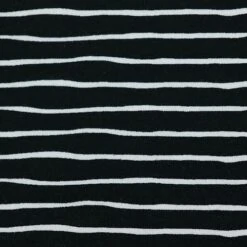 Bio Ringeljersey Stoff Good Vibes Stripes Schwarz Von Stoffonkel -Textile Fabrics Stoff Good Vibes Stripes schwarz von 1753 2