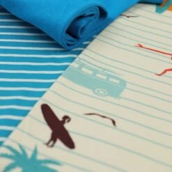 Bio Jersey Stoff Streifen Weiß Blau Ringeljersey Stoffonkel -Textile Fabrics Stoff Streifen weiss blau Ringeljersey Stoffonkel 420 2