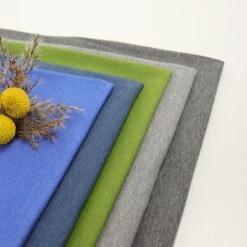 Bio Jersey Stoff Uni Indigo Blau Meliert -Textile Fabrics Stoff uni indigo blau meliert Bio 17 2