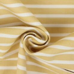Bio Chambray Streifen Safran Gelb Von Amandine Cha -Textile Fabrics Streifen Safran gelb von Amandine Cha 1121 2