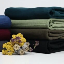 Bio Interlock Strick Uni Schwarz -Textile Fabrics Strick uni schwarz Bio Interlock 1496 2