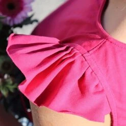 Bio Jersey Stoff Uni Fuchsia Rot -Textile Fabrics fuchsia rot Bio Jersey Stoff uni 30 4