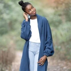 Bio Interlock Strick Uni Indigo -Textile Fabrics indigo Bio Interlock Strick uni 1499 4