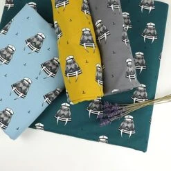 Bio Jersey Captain Walrus Ocker Von Bloome Copenhagen -Textile Fabrics ocker von Bloome Copenhagen Bio Jersey 548 4