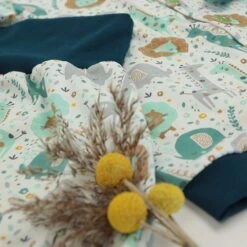 Bio Bündchen Stoff Uni Petrol Blau "water By Night" Stoffonkel -Textile Fabrics petrol blau water by night Stoffonkel 423 4