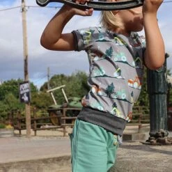 Bio Jersey Stoff Bagger Und Traktor Grau 12 Bio Jersey Stoff Bagger Und Traktor Grau -Textile Fabrics und Traktor grau Bio Jersey Stoff 194 4