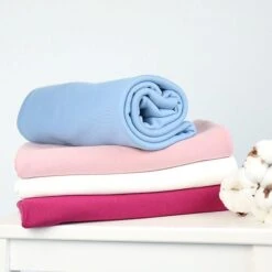 Bio Interlock Jersey Uni Denim Blau -Textile Fabrics uni denim blau Bio Interlock Jersey 933 3