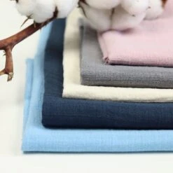 Bio Baumwollmusselin In Lichtblau Von Stoffonkel -Textile Fabrics von Stoffonkel Bio Baumwollmusselin in lichtblau 961 4