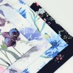 Bio Jersey Motiv Blütentraum Von Stoffonkel In Dunkelblau -Textile Fabrics von Stoffonkel in dunkelblau Bio Jersey 451 4